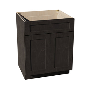 HG - B27: Dark Gray Shaker 27" 1 Drawer 2 Doors Standard Base Cabinet - homecabinets