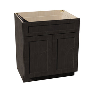 HG - B30: Dark Gray Shaker 30" 1 Drawer 2 Door Standard Base Cabinet - homecabinets