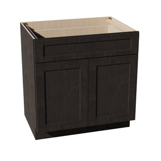 HG - B33: Dark Gray Shaker 33" 1 Drawer 2 Doors Standard Base Cabinet - homecabinets