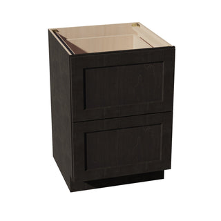 HG - DB24 - 2: Dark Gray Shaker 24" 2 Drawers Base Cabinet - homecabinets