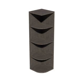 HG - OE1242: Dark Gray Shaker 12"W x 42"H 4 Shelves Wall End Shelf Cabinet - homecabinets