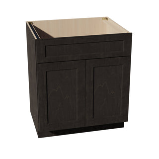 HG - SB30: Dark Gray Shaker 30" 2 Doors 1 False Drawer Sink Base Cabinet - homecabinets