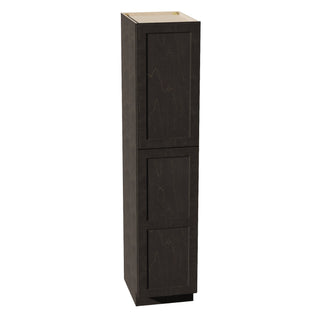 HG - TP1884: Dark Gray Shaker 18"W x 84"H x 24"D 2 Doors & 5 Shelves Tall Shelf Pantry Cabinets - homecabinets