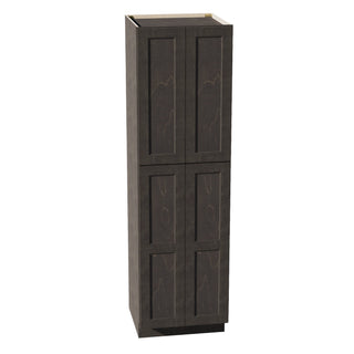 HG - TP2484: Dark Gray Shaker 24"W x 84"H x 24"D 5 Door & 5 Shelves Tall Shelf Pantry Cabinets - homecabinets