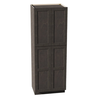 HG - TP3084: Dark Gray Shaker 30"W x 84"H x 24"D 4 Door & 5 Shelves Tall Shelf Pantry Cabinets - homecabinets