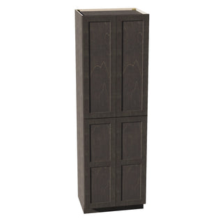 HG - TP3096: Dark Gray Shaker 30"W x 96"H x 24"D 2 Doors & 6 Shelves Tall Shelf Pantry Cabinets - homecabinets