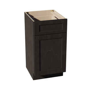 HG - VB1821: Dark Gray Shaker 18"W x 34 - 1/2"H x 21"D 1 Door & 1 Drawer Single Door Vanity Base Cabinets - homecabinets