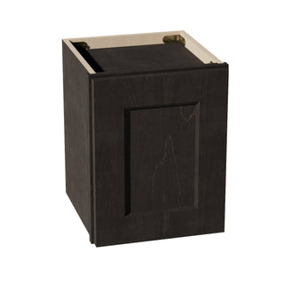 HG - W1215: Dark Gray Shaker 12"W x 15"H 1 Door Standard Wall Bridge Cabinet - homecabinets