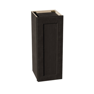 HG - W1230: Dark Gray Shaker 12"W x 30"H 1 Door & 2 Shelves Standard Wall Cabinet - homecabinets