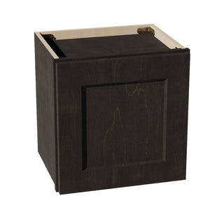 HG - W1515: Dark Gray Shaker 15"W x 15"H 1 Door Standard Wall Bridge Cabinet - homecabinets