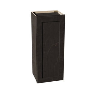 HG - W1536: Dark Gray Shaker 15"W x 36"H 1 Door & 2 Shelves Standard Wall Cabinet - homecabinets