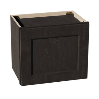 HG - W1815: Dark Gray Shaker 18"W x 15"H 1 Door Standard Wall Bridge Cabinet - homecabinets