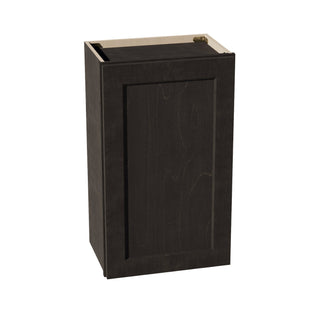 HG - W1830: Dark Gray Shaker 18"W x 30"H 1 Door & 2 Shelves Standard Wall Cabinet - homecabinets