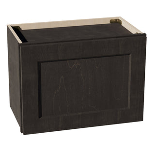 HG - W2115: Dark Gray Shaker 21"W x 15"H 1 Door Standard Wall Bridge Cabinet - homecabinets