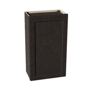 HG - W2136: Dark Gray Shaker 21"W x 36"H 1 Door & 2 Shelves Standard Wall Cabinet - homecabinets