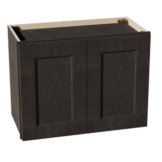 HG - W2418: Dark Gray Shaker 24"W x 18"H 2 Doors Standard Wall Bridge Cabinet - homecabinets