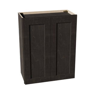 HG - W2430: Dark Gray Shaker 24"W x 30"H 2 Doors & 2 Shelves Standard Wall Cabinet - homecabinets