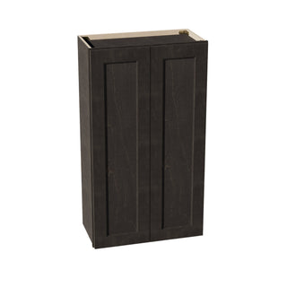 HG - W2442: Dark Gray Shaker 24"W x 42"H 2 Doors & 3 Shelves Standard Wall Cabinet - homecabinets