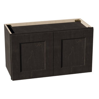 HG - W2715: Dark Gray Shaker 27"W x 15"H 2 Doors Standard Wall Bridge Cabinet - homecabinets