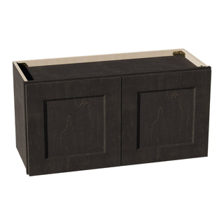 HG - W3015: Dark Gray Shaker 30"W x 15"H 2 Doors Standard Wall Bridge Cabinet - homecabinets