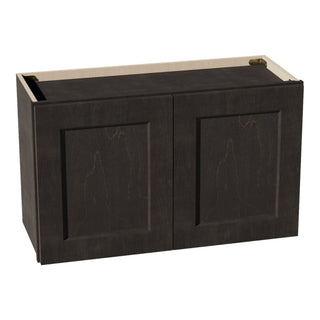 HG - W3018: Dark Gray Shaker 30"W x 18"H 2 Doors Standard Wall Bridge Cabinet - homecabinets