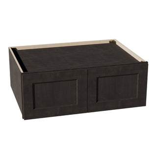 HG - W331224: Dark Gray Shaker 33"W x 12"H x 24"D 2 Doors Standard Bridge Wall Cabinet - homecabinets