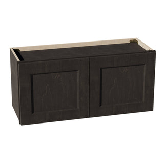 HG - W3315: Dark Gray Shaker 33"W x 15"H 2 Doors Standard Wall Bridge Cabinet - homecabinets