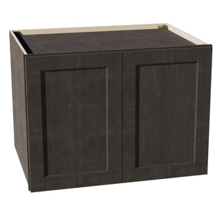 HG - W332424: Dark Gray Shaker 33"W x 24"H x 24"D 2 Doors & 1 Shelf Standard Bridge Wall Cabinet - homecabinets