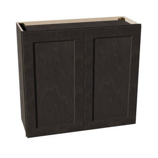 HG - W3330: Dark Gray Shaker 33"W x 30"H 2 Doors & 2 Shelves Standard Wall Cabinet - homecabinets