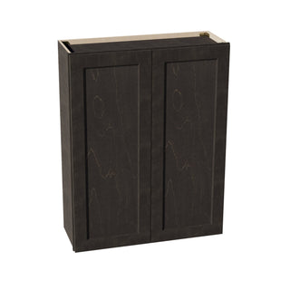 HG - W3342: Dark Gray Shaker 33"W x 42"H 2 Doors & 3 Shelves Standard Wall Cabinet - homecabinets