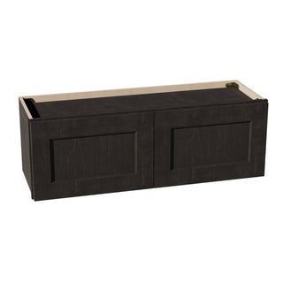 HG - W3612: Dark Gray Shaker 36"W x 12"H 2 Doors Standard Wall Bridge Cabinet - homecabinets