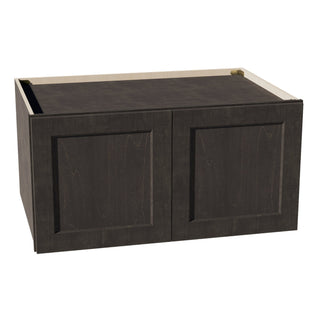 HG - W361824: Dark Gray Shaker 36"W x 18"H x 24"D 2 Doors Standard Bridge Wall Cabinet - homecabinets