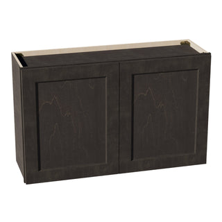 HG - W3624: Dark Gray Shaker 36"W x 24"H 2 Doors Standard Wall Bridge Cabinet - homecabinets