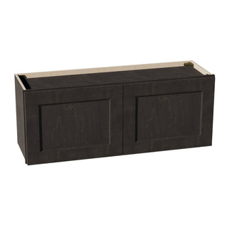 HG - W3915: Dark Gray Shaker 39"W x 15"H 2 Doors Standard Wall Bridge Cabinet - homecabinets