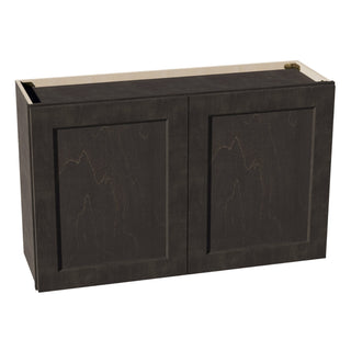 HG - W3924: Dark Gray Shaker 39"W x 24"H 2 Doors Standard Wall Bridge Cabinet - homecabinets