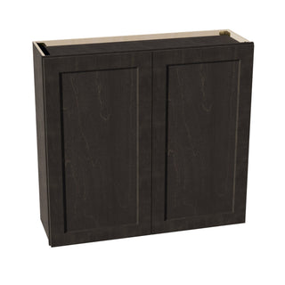 HG - W3936: Dark Gray Shaker 39"W x 36"H 2 Doors & 2 Shelves Standard Wall Cabinet - homecabinets