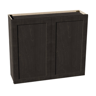 HG - W4236: Dark Gray Shaker 42"W x 36"H 2 Doors & 2 Shelves Standard Wall Cabinet - homecabinets