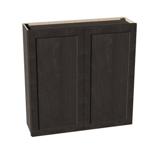 HG - W4242: Dark Gray Shaker 42"W x 42"H 2 Doors & 3 Shelves Standard Wall Cabinet - homecabinets