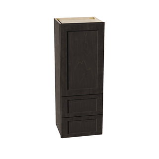 HG - WD1848: Dark Gray Shaker 18"W x 48"H 1 Door & 2 Drawers Special Wall Cabinet - homecabinets