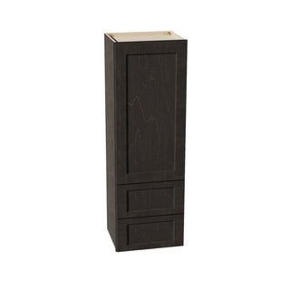 HG - WD1854: Dark Gray Shaker 18"W x 54"H 1 Door & 2 Drawers Special Wall Cabinet - homecabinets