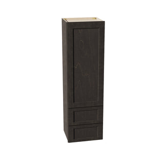 HG - WD1860: Dark Gray Shaker 18"W x 60"H 1 Door & 2 Drawers Special Wall Cabinet - homecabinets