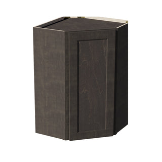 HG - WDC2436: Dark Gray Shaker 24"W x 36"H 1 Door & 2 Shelves Diagonal Wall Corner Cabinet - homecabinets