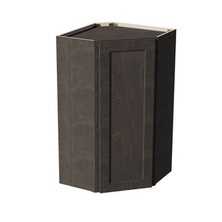 HG - WDC2442: Dark Gray Shaker 24"W x 42"H 1 Door & 2 Shelves Diagonal Wall Corner Cabinet - homecabinets