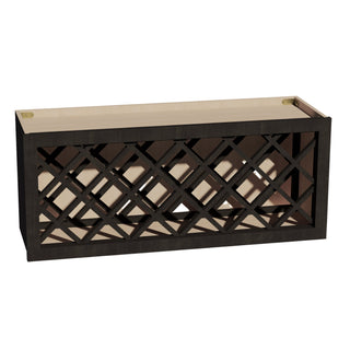 HG - WR3615: Dark Gray Shaker 36"W x 15"H x 12"D Wall Wine Rack Incl. Shelf - homecabinets