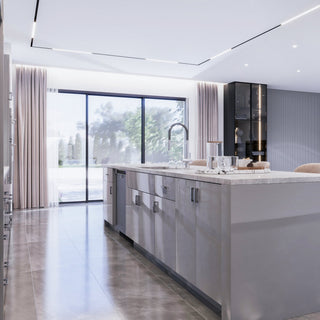 High Glossy Gray 10x10 Kitchen - homecabinets