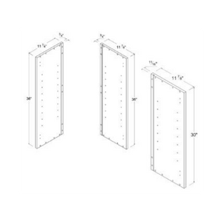 High - Glossy Gray - 11 - 7/8"W × 36"L Wall Skin Panel - homecabinets