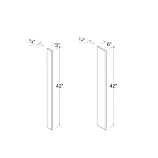 High - Glossy White - 03"W × 42"L All - Purpose Filler - homecabinets