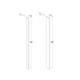 High - Glossy White - 06"W × 96"L Tall Filler - homecabinets