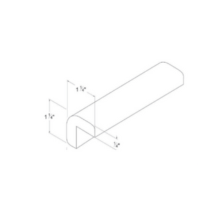 High - Glossy White - 1 - 1/4"W × 96"L Outside Corner Molding - homecabinets