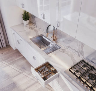 High Glossy White 10x10 Kitchen - homecabinets